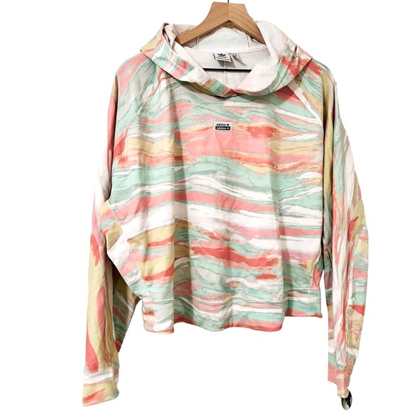 adidas Tops - Adidas Tie Dye Cropped Boxy Hoodie - Sz. 1x